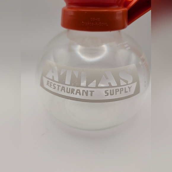 Commercial Coffee Glass Carafe Pot Orange Decaf Handle Atlas Restaurant Supply - Picture 2 of 5
